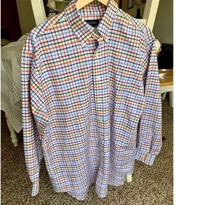 Brooks brothers Multi-colored non iron shirt.
